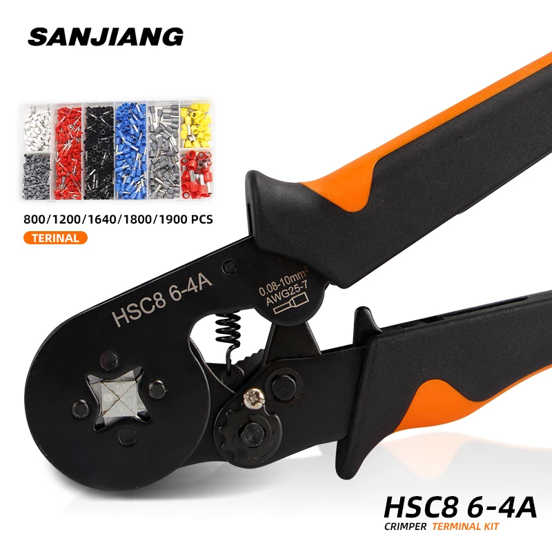 Crimping Pliers Terminal Pliers Cold-pressed Terminal Pliers Tube-type Terminal E-terminal Crimping Pliers HSC8 6-4A
Crimping Pliers Terminal Pliers Cold-pressed Terminal Pliers Tube-type Terminal E-terminal Crimping Pliers HSC8 6-4A