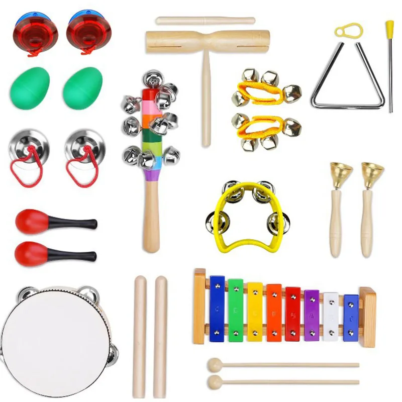 Toddler Musical Instruments 13 Types 24pcs Wooden Percussion Instruments Toy Kid Preschool Educational Toys Set with Storage Bag
Toddler Musical Instruments 13 Types 24pcs Wooden Percussion Instruments Toy Kid Preschool Educational Toys Set with Storage Bag