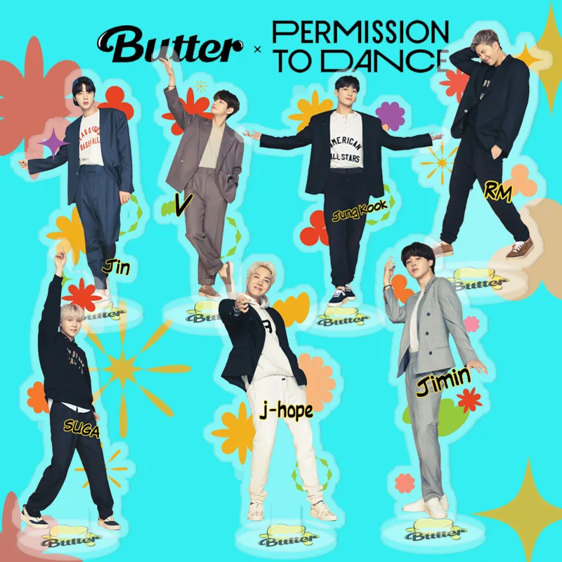 KPOP Bangtan Boys Butter Album Permission To Dance Acrylic Transparent Stand Sign Desktop Ornaments Standing Card XJ141
KPOP Bangtan Boys Butter Album Permission To Dance Acrylic Transparent Stand Sign Desktop Ornaments Standing Card XJ141
