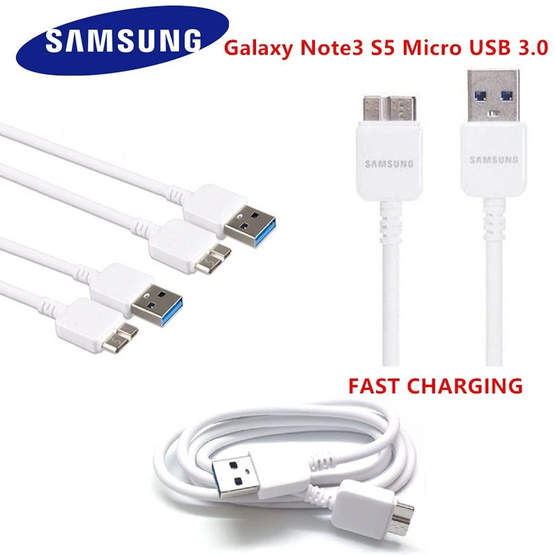 Original SAMSUNG Galaxy Note 3 Micro USB 3.0 For S5 Data Sync Cable ET-DQ11Y1WE 5FT N9000 i9600 G900F Fast Charging Cable
Original SAMSUNG Galaxy Note 3 Micro USB 3.0 For S5 Data Sync Cable ET-DQ11Y1WE 5FT N9000 i9600 G900F Fast Charging Cable