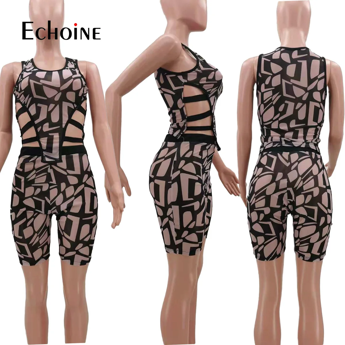 Echoine 2021 Women Summer Two Piece Set Tracksuit Suits Sheer Mesh Top Shorts Sets Fitness Sport Suit Party Sexy Club Outfits
Echoine 2021 Women Summer Two Piece Set Tracksuit Suits Sheer Mesh Top Shorts Sets Fitness Sport Suit Party Sexy Club Outfits