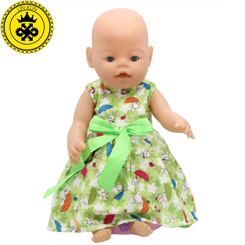 Multicolor Rabbit Printed Princess Green Dress For 43cm Baby Doll Clothes Doll Accessories Children Gift 155
Multicolor Rabbit Printed Princess Green Dress For 43cm Baby Doll Clothes Doll Accessories Children Gift 155