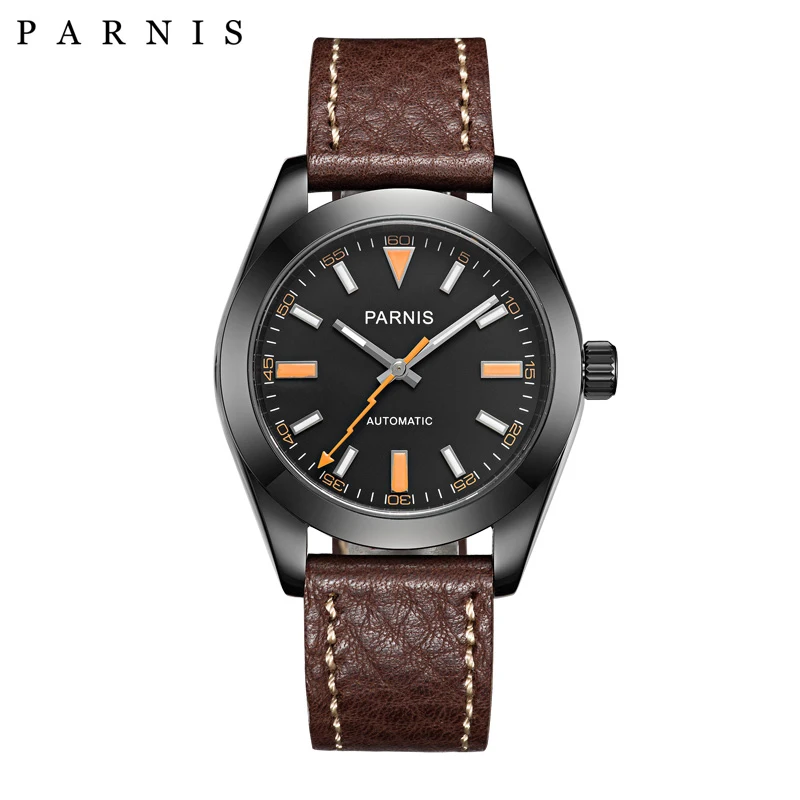 Parnis Mens Watch 40mm Mechanical Sapphire Crystal Casual Leather Luminous Waterproof Men's Automatic Watch
Parnis Mens Watch 40mm Mechanical Sapphire Crystal Casual Leather Luminous Waterproof Men's Automatic Watch