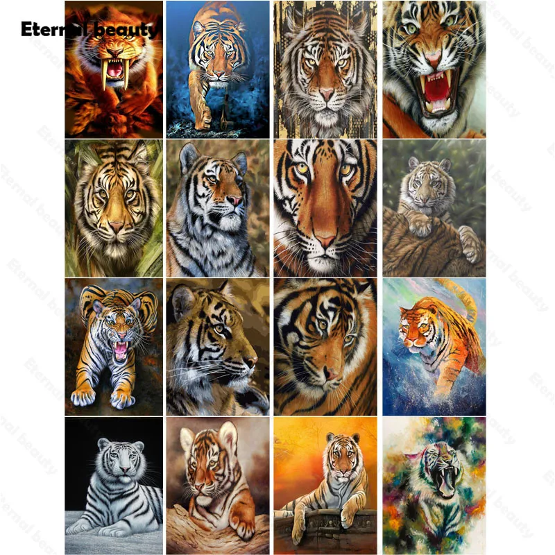 Diamond Painting Tiger Animal Diamond Mosaic Art Painting Cross Stitch Kits Pictures of Rhinestone Full Diamond Embroidery Decor
Diamond Painting Tiger Animal Diamond Mosaic Art Painting Cross Stitch Kits Pictures of Rhinestone Full Diamond Embroidery Decor