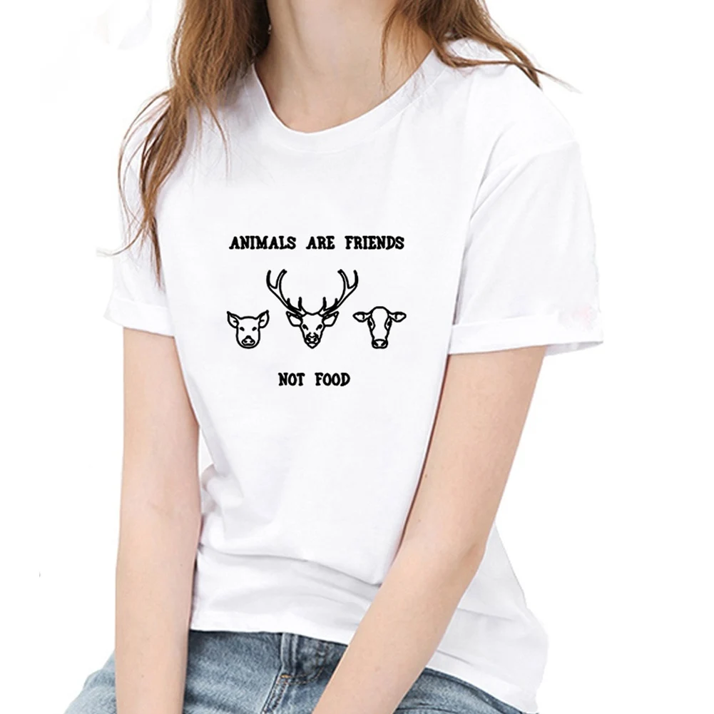 Animal Are Friend Vegan T Shirt Women Summer Short Sleeve O-neck Cotton Tee Shirt Femme Cute Graphic Tee T-shirt Women Top
Animal Are Friend Vegan T Shirt Women Summer Short Sleeve O-neck Cotton Tee Shirt Femme Cute Graphic Tee T-shirt Women Top