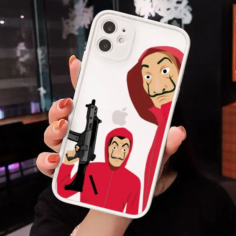 TV Money Heist House Paper Phone Case For iPhone 12 11 Mini Pro XR XS Max 7 8 Plus X Matte transparent White Cover
TV Money Heist House Paper Phone Case For iPhone 12 11 Mini Pro XR XS Max 7 8 Plus X Matte transparent White Cover