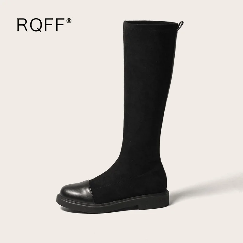Plus Size 31 43 Shoes for Women Handmade High Quality Fashion Office Lady Elastic Flock 3cm Low Heel Knee-High Stretch Boots
Plus Size 31 43 Shoes for Women Handmade High Quality Fashion Office Lady Elastic Flock 3cm Low Heel Knee-High Stretch Boots