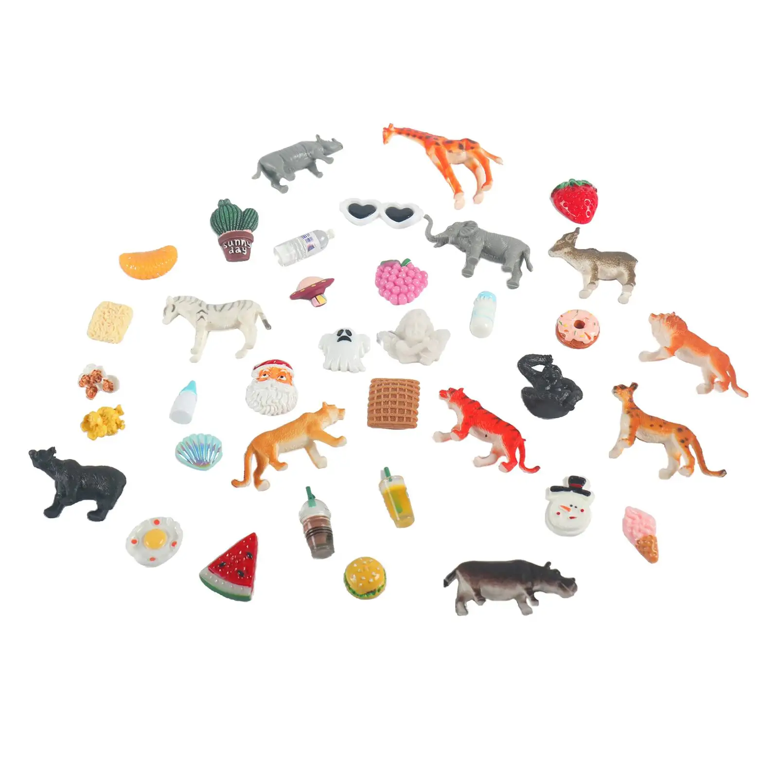 38 Pieces Cute Miniature Ornaments Kit Dollhouse Decoration Cognitive Toy Fairy Garden Decor DIY Animal Figurines for Boys Girls
38 Pieces Cute Miniature Ornaments Kit Dollhouse Decoration Cognitive Toy Fairy Garden Decor DIY Animal Figurines for Boys Girls