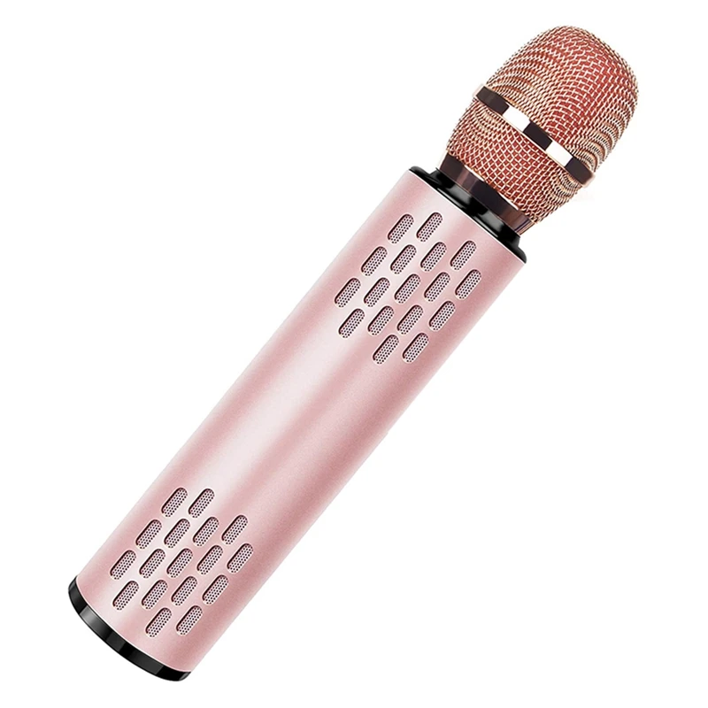 Беспроводной музыкальный микрофон с Bluetooth и двойными стереодинамиками, для мобильных телефонов и планшетов, портативный ручной пение 
Беспроводной музыкальный микрофон с Bluetooth и двойными стереодинамиками, для мобильных телефонов и планшетов, портативный ручной пение