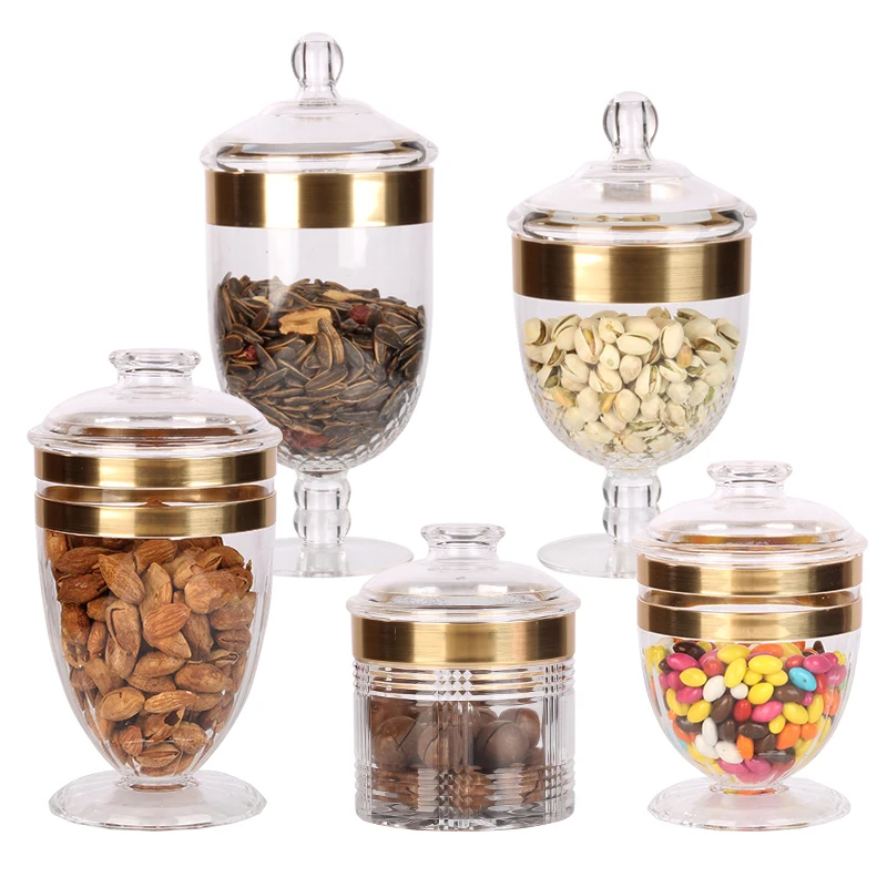 European Acrylic Candy Jar Transparent Plastic Sealed Storage Jar With Lid Kitchen Durable Moistureproof Snack Storage Bottle
European Acrylic Candy Jar Transparent Plastic Sealed Storage Jar With Lid Kitchen Durable Moistureproof Snack Storage Bottle