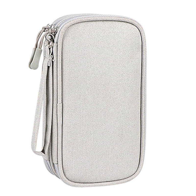 Electronics Accessories Organizer Pouch Bag, for Power Adapter/Charger/Cables/Pens, Designed for School Girls(Grey) 
Electronics Accessories Organizer Pouch Bag, for Power Adapter/Charger/Cables/Pens, Designed for School Girls(Grey)