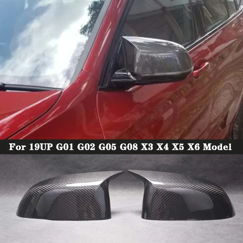 Чехол на зеркало заднего вида M Style из углеродного волокна для BMW X3 X4 X5 X6 G01 G02 G05