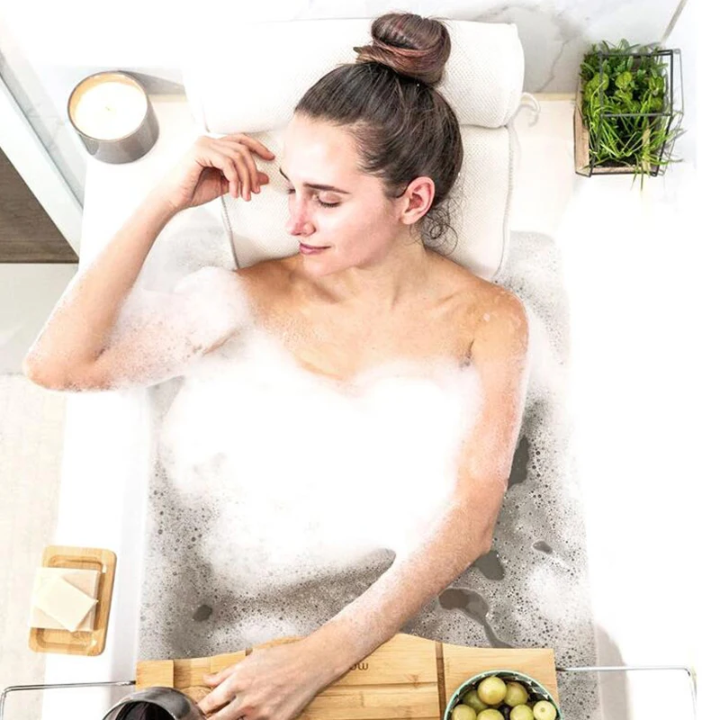 Breathable 3D Mesh Spa Bath Pillow with Suction Cups Neck and Back Support Spa Pillow for Home Hot Tub Bathroom Accessories
Breathable 3D Mesh Spa Bath Pillow with Suction Cups Neck and Back Support Spa Pillow for Home Hot Tub Bathroom Accessories