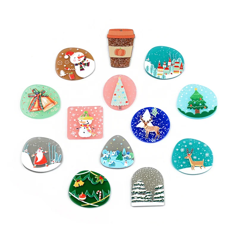 10PCS Christmas Snowman Bell Snowman Christmas Tree Antelope Village Earrings DIY Pendant Jewelry Findings & Components Charms
10PCS Christmas Snowman Bell Snowman Christmas Tree Antelope Village Earrings DIY Pendant Jewelry Findings & Components Charms