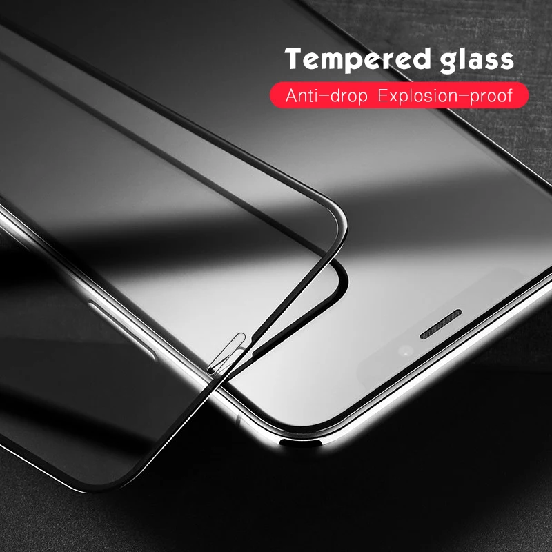 Закаленное стекло для iPhone 11 Pro Max защита экрана полное покрытие X XS XR 0 3 мм тонкая