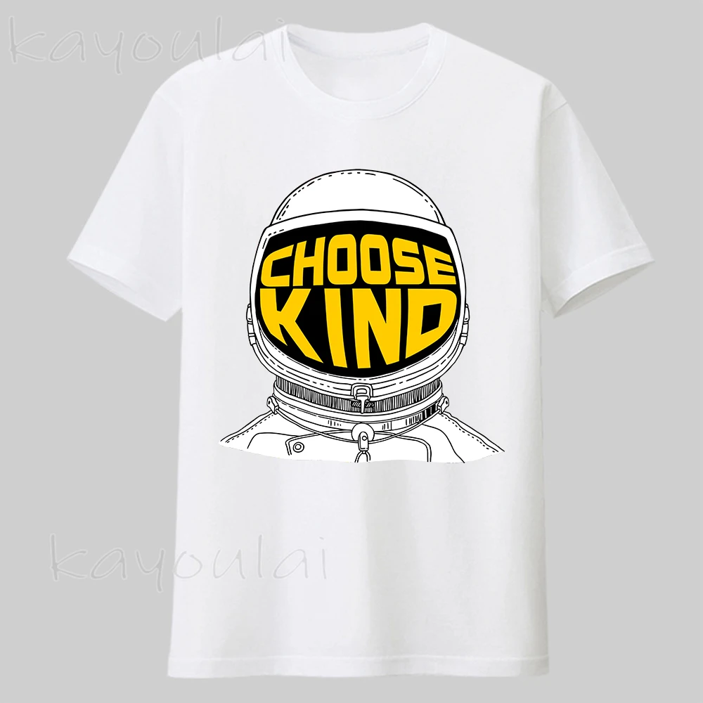 New Fashion 100% Cotton Fashion Graphic T Shirts For Men Anti-Bullying Choose Kind Astronaut Helmet Oversized T-Shirt
New Fashion 100% Cotton Fashion Graphic T Shirts For Men Anti-Bullying Choose Kind Astronaut Helmet Oversized T-Shirt