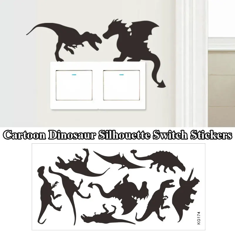 DADATOP Home Decoration Dinosaur Silhouette Switch Sticker Removable Switch Stickers Wall Stickers Decorative Switch Stickers
DADATOP Home Decoration Dinosaur Silhouette Switch Sticker Removable Switch Stickers Wall Stickers Decorative Switch Stickers