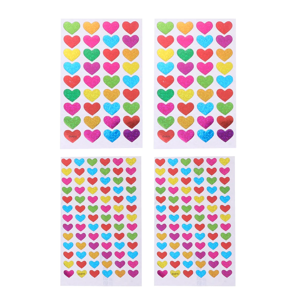 4 Sheets Stickers Lovely Durable Heart Shaped Creative DIY Sticker Colorful Sticker for Album Festival
4 Sheets Stickers Lovely Durable Heart Shaped Creative DIY Sticker Colorful Sticker for Album Festival
