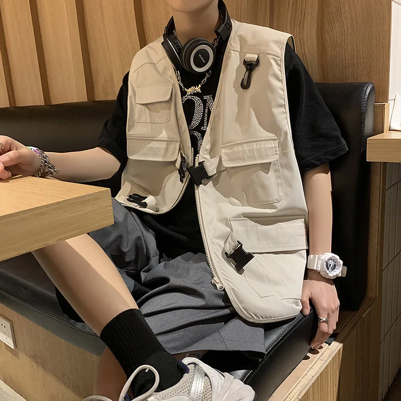 Summer Thin Functional Wind Vest Men's Tide Brand Personality Tooling Jacket Vest Ins Trend Loose Waistcoat Mens Clothing
Summer Thin Functional Wind Vest Men's Tide Brand Personality Tooling Jacket Vest Ins Trend Loose Waistcoat Mens Clothing
