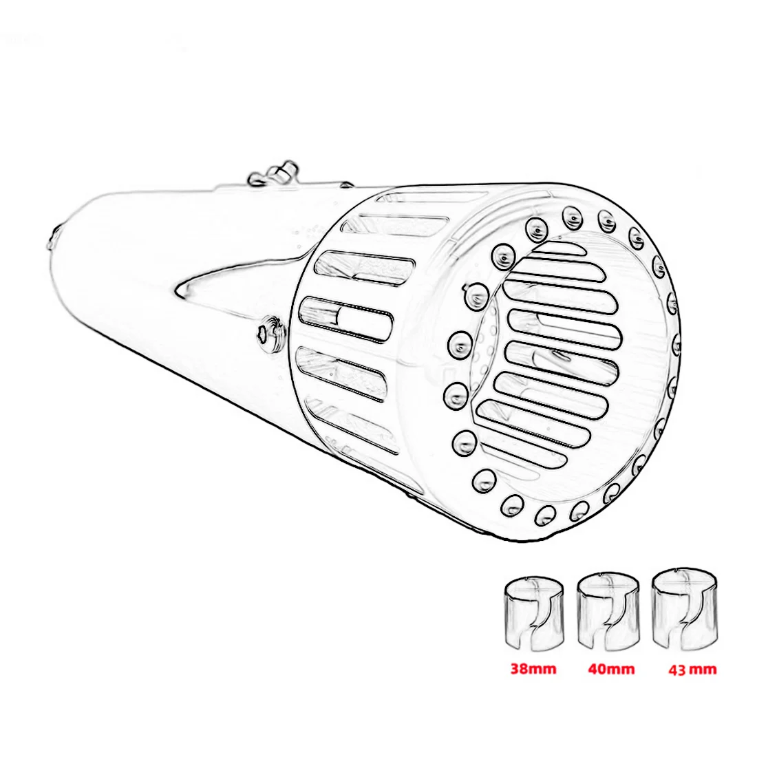 Chrome Retro Modified Universal Exhaust Pipe Motorcycles Racer Loud Sound Straight Cut for 1-3/8", 1-1/2", 1-5/8" and 1-3/4"
Chrome Retro Modified Universal Exhaust Pipe Motorcycles Racer Loud Sound Straight Cut for 1-3/8", 1-1/2", 1-5/8" and 1-3/4"
