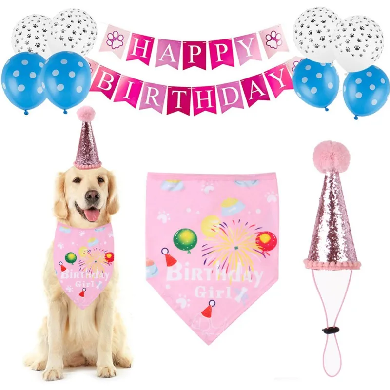 DIY Dog Birthday Party Decor Adjustable Pet Birthday Party Decor Cat Dog Scarf Hat Collar Banner Accessories For Pet Dog Party 
DIY Dog Birthday Party Decor Adjustable Pet Birthday Party Decor Cat Dog Scarf Hat Collar Banner Accessories For Pet Dog Party