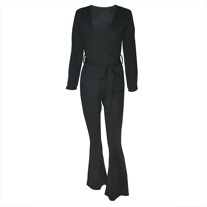 Woman Deep V-Neck Long Sleeve High Waist Jumpsuits Elegant Lace-Up Solid Color Party Wide Leg Pants
Woman Deep V-Neck Long Sleeve High Waist Jumpsuits Elegant Lace-Up Solid Color Party Wide Leg Pants