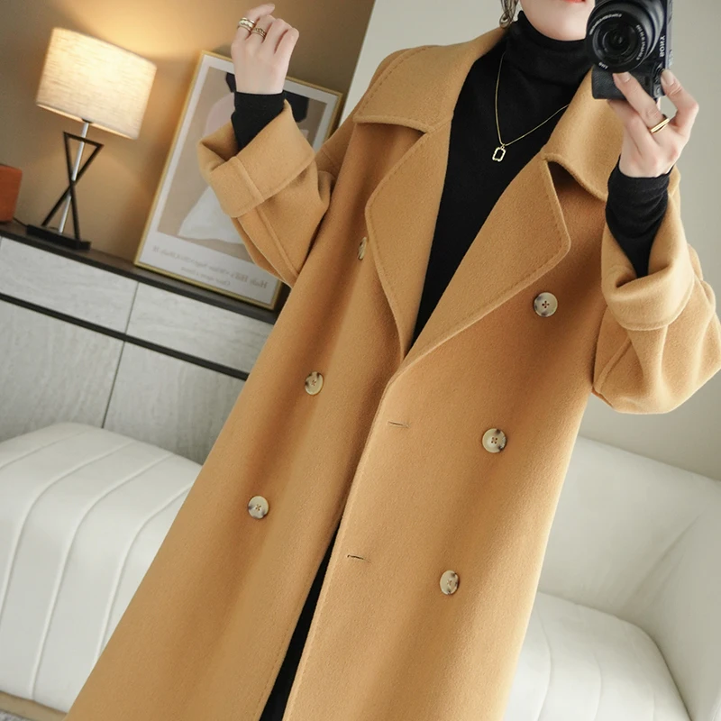 2021 new 100% pure cashmere coat women's alpaca cashmere woolen coat women's mid-length women's coat winter
2021 new 100% pure cashmere coat women's alpaca cashmere woolen coat women's mid-length women's coat winter