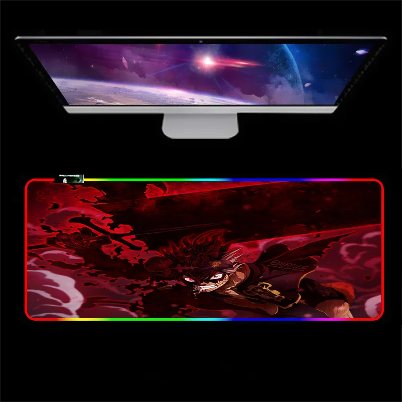 Black clover Mouse Pad Custom LED Light RGB Keyboard Desk mat Esports games Colorful Surface Computer Gamer mini pc Mousepad
Black clover Mouse Pad Custom LED Light RGB Keyboard Desk mat Esports games Colorful Surface Computer Gamer mini pc Mousepad