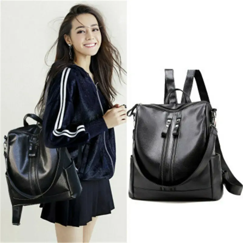 Fashion Women Backpack Shoulder Bag Rucksack PU Leather Large Capacity Travel Bag Black /BL1
Fashion Women Backpack Shoulder Bag Rucksack PU Leather Large Capacity Travel Bag Black /BL1