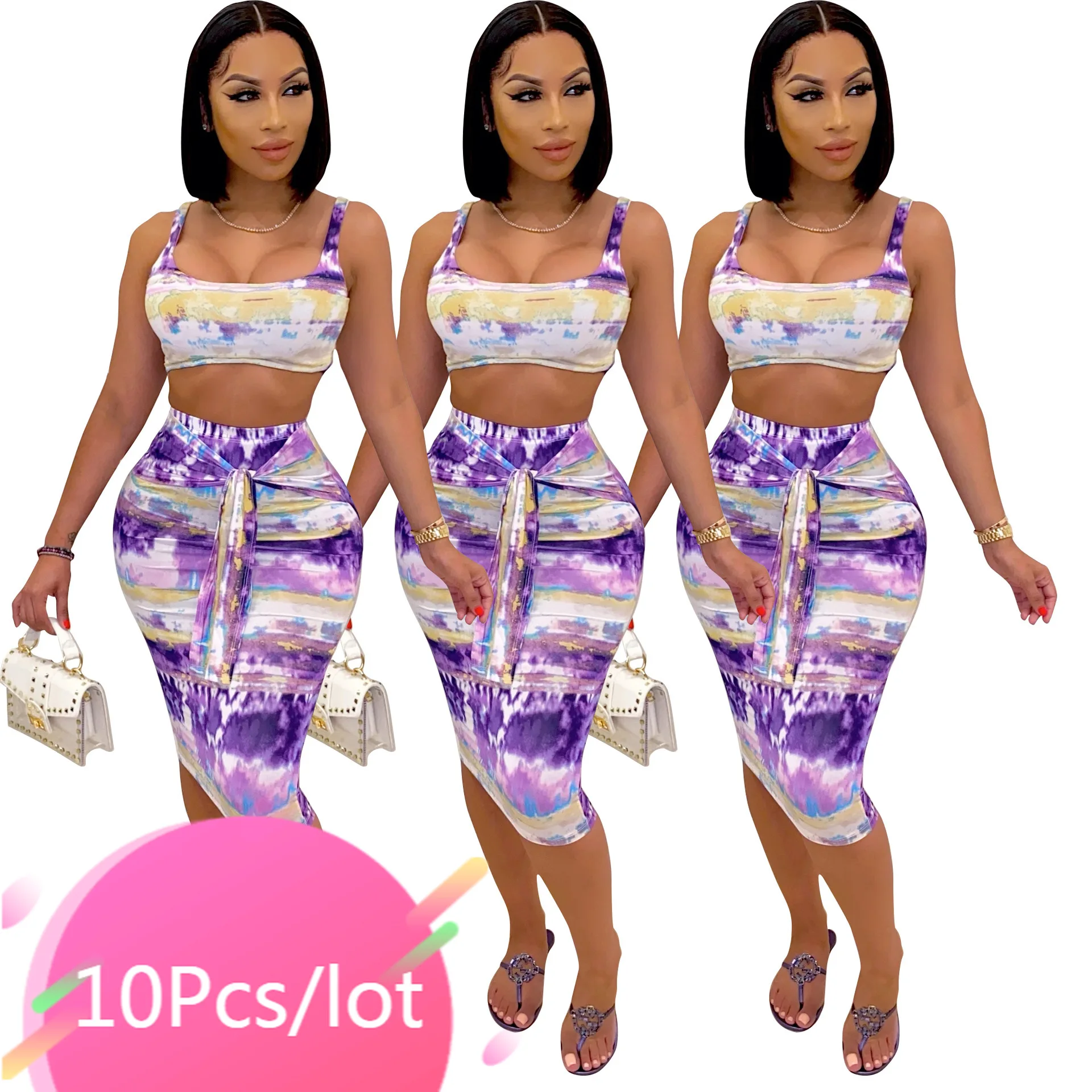 Bulk Items Wholesale Lots Two Piece Skirt Sets Women Tie Dye Tank Crop Top and Bandage Midi Skirt Summer Sexy Club Outfits 2021
Bulk Items Wholesale Lots Two Piece Skirt Sets Women Tie Dye Tank Crop Top and Bandage Midi Skirt Summer Sexy Club Outfits 2021
