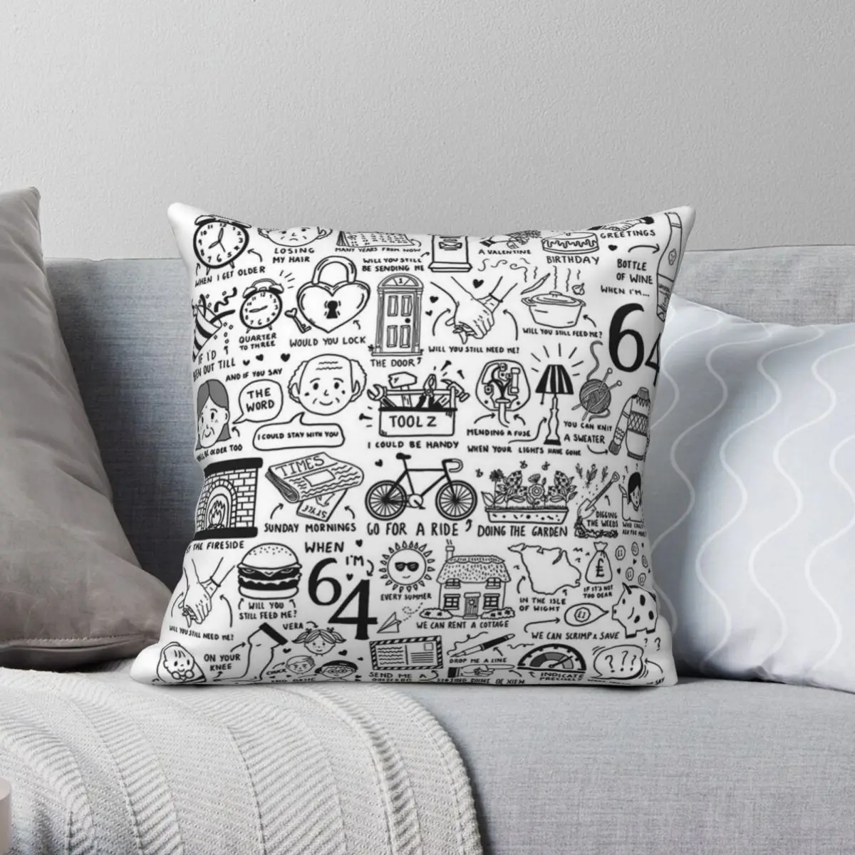 When I'm Sixty Four Square Pillowcase Polyester Linen Velvet Creative Zip Decor Car Cushion Cover Wholesale
When I'm Sixty Four Square Pillowcase Polyester Linen Velvet Creative Zip Decor Car Cushion Cover Wholesale