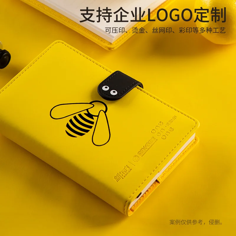 Hardcover leather cover yellow little bee notebook cute stationery notebook A6 diary square paper planner schedule handbook
Hardcover leather cover yellow little bee notebook cute stationery notebook A6 diary square paper planner schedule handbook