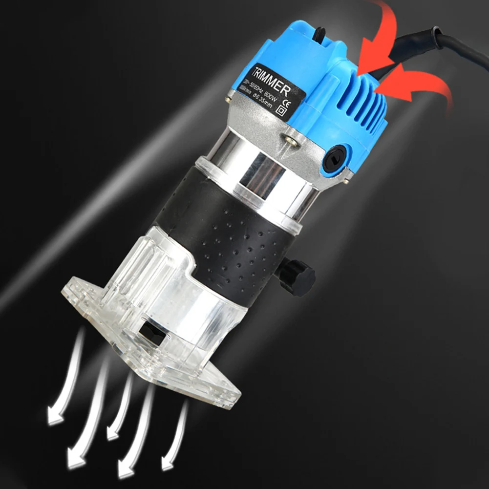 800W 30000R/min Woodworking Electric Trimmer Wood Hand Router Milling Engraving Slotting Trimming Machine Hand Carving Tools Set
800W 30000R/min Woodworking Electric Trimmer Wood Hand Router Milling Engraving Slotting Trimming Machine Hand Carving Tools Set