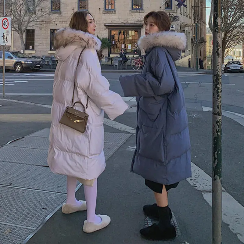 Fashion Down Cotton Coat Female Loose Warm Thick Long Winter Parkas Women Jacket Padded Oversized Hooded New Woman Coats Q3074
Fashion Down Cotton Coat Female Loose Warm Thick Long Winter Parkas Women Jacket Padded Oversized Hooded New Woman Coats Q3074