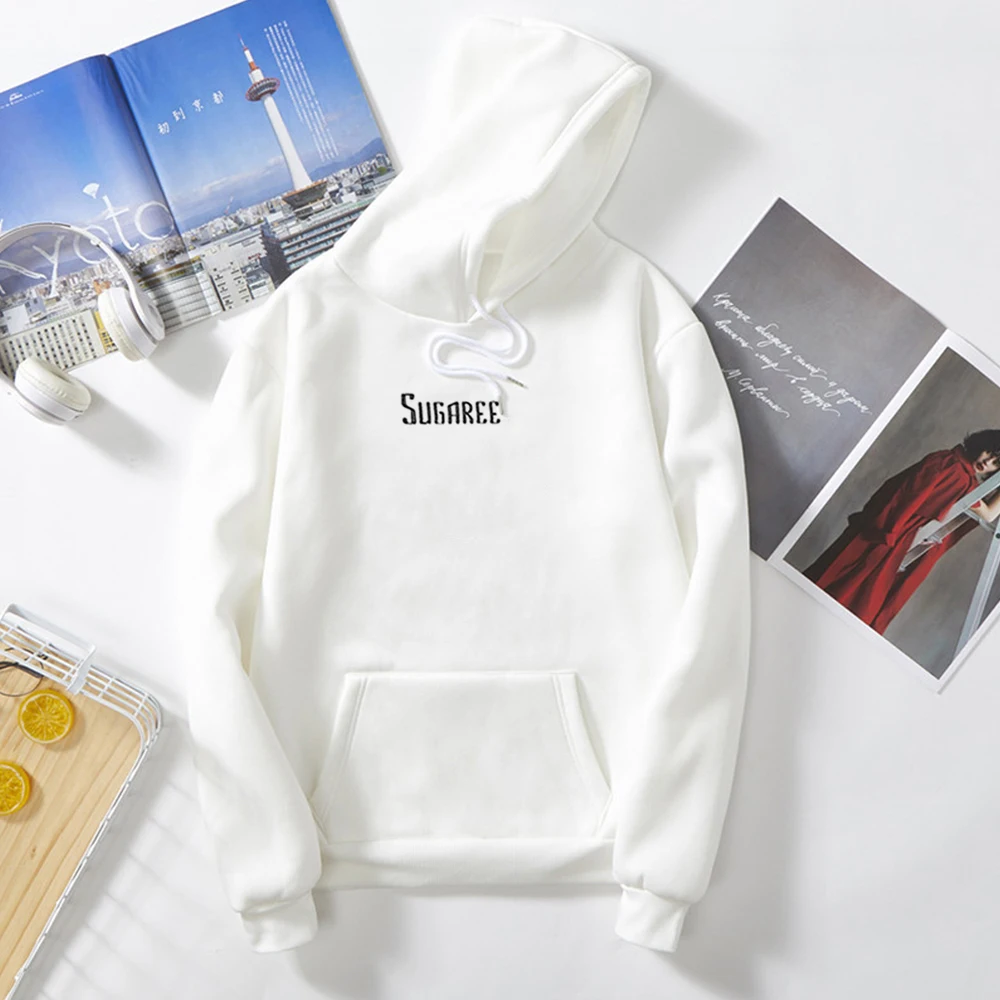 Ariana Grande SUGAREE English Letter Print Black and White Fashion Hoodies Women Harajuku Sweatshirt Korean Style Streetwear
Ariana Grande SUGAREE English Letter Print Black and White Fashion Hoodies Women Harajuku Sweatshirt Korean Style Streetwear