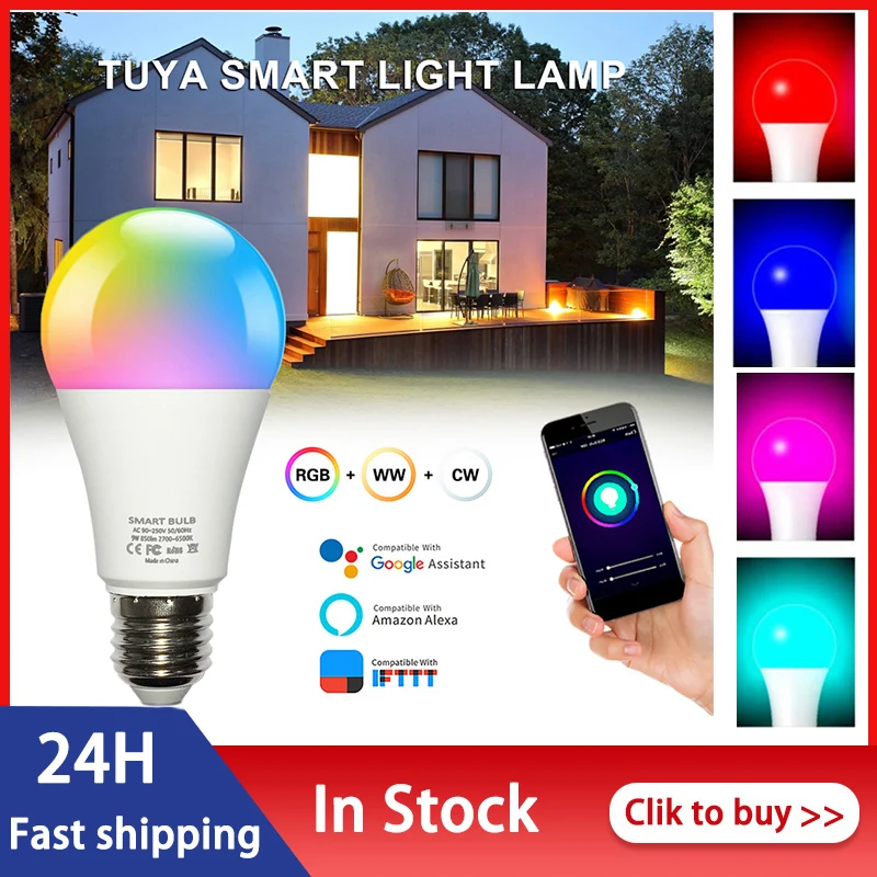 12W/15W E27 WiFi Smart Light Bulb LED RGB Lamp Work With Alexa/Google Home Dimmable Timer Function Magic Bulb Fast Delivery
12W/15W E27 WiFi Smart Light Bulb LED RGB Lamp Work With Alexa/Google Home Dimmable Timer Function Magic Bulb Fast Delivery