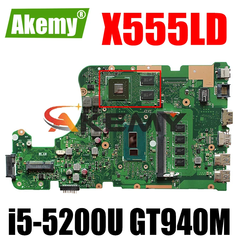 For Asus X555LD X555LN K555L F555L Laptop motherboard i5-5200U GT940M 4GB RAM REV.2.0 Graphic Mainboard Test good
For Asus X555LD X555LN K555L F555L Laptop motherboard i5-5200U GT940M 4GB RAM REV.2.0 Graphic Mainboard Test good