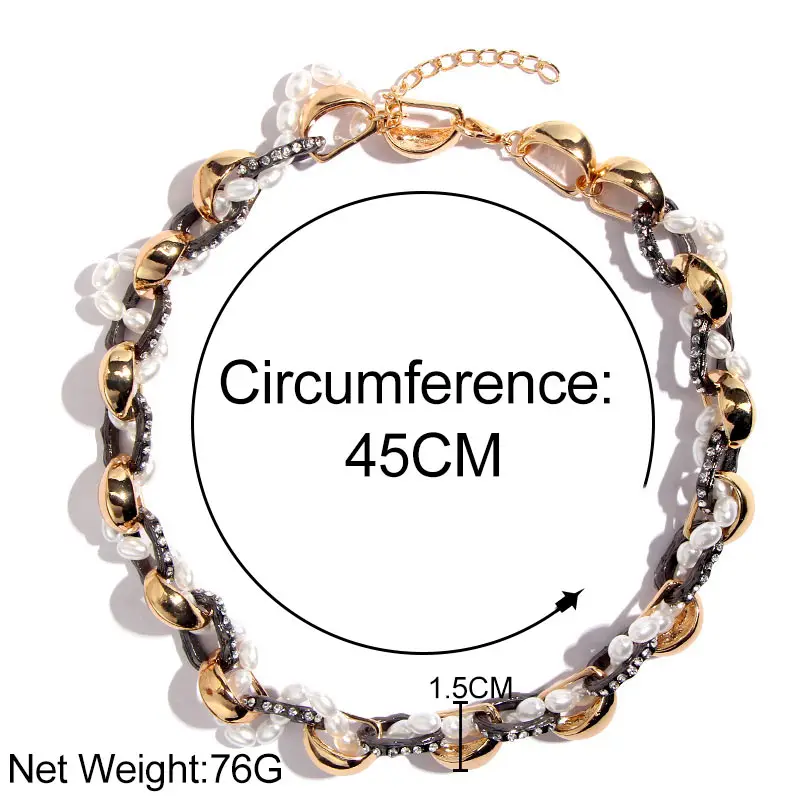 JJFOUCS Fashion Boho Imitation Pearl Crystal Choker Necklace Female Black Enamel Cross Winding Necklace Jewelry Party Gift
JJFOUCS Fashion Boho Imitation Pearl Crystal Choker Necklace Female Black Enamel Cross Winding Necklace Jewelry Party Gift