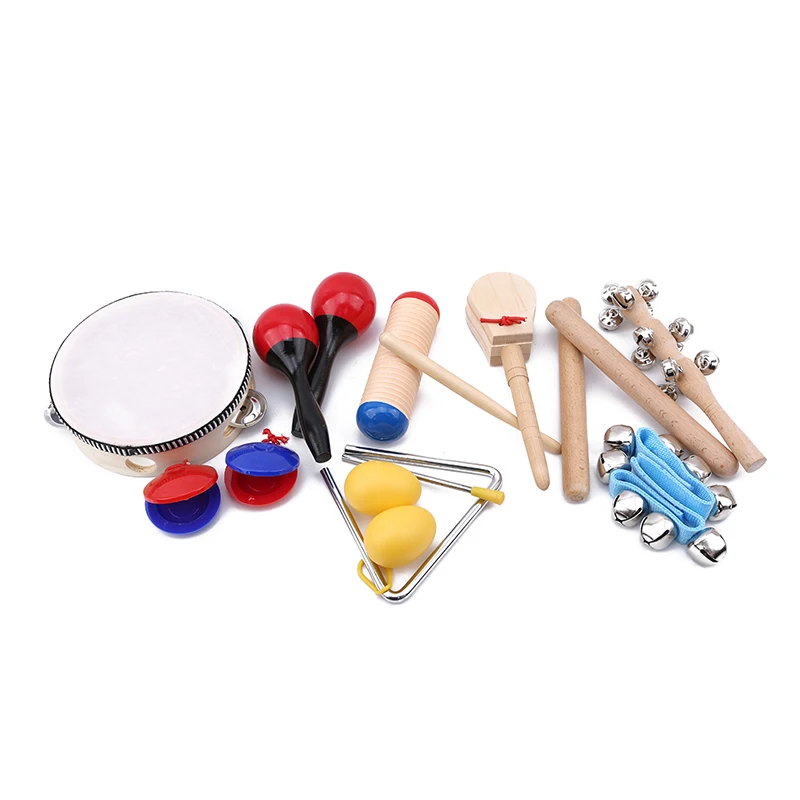 Hand Percussion Set Shaker Bell Sand Maraca Eggs Hammer Shaker Sound Guiro Rhythm Stick Wood Educational Toys
Hand Percussion Set Shaker Bell Sand Maraca Eggs Hammer Shaker Sound Guiro Rhythm Stick Wood Educational Toys