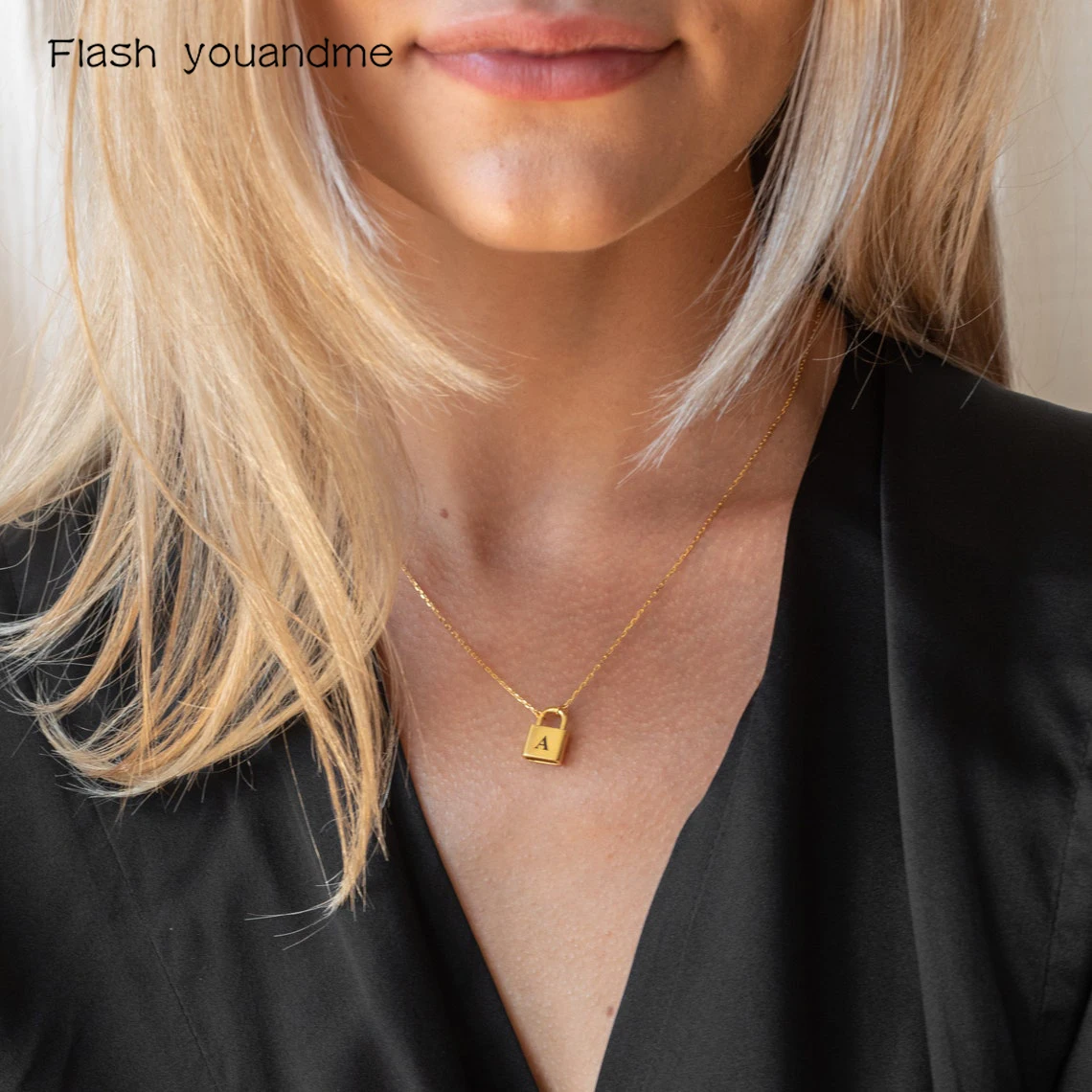 Statement Stainless Steel Jewelry for Women The Lock Initial Pendant Necklace Golden Plated Chain Choker Necklace брелок 2021
Statement Stainless Steel Jewelry for Women The Lock Initial Pendant Necklace Golden Plated Chain Choker Necklace брелок 2021