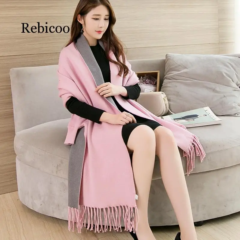 Winter new air conditioning scarf shawl wholesale Korean version of the double-sided two-color ladies cloak imitation cashmere m
Winter new air conditioning scarf shawl wholesale Korean version of the double-sided two-color ladies cloak imitation cashmere m