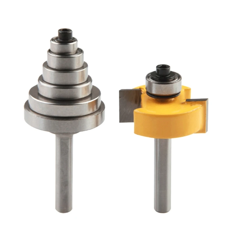 Router Bit with 6 Bearings Wrench Set 1/4" 6.35mm Shank Woodworking Tools Tenon Cutter for Carpenter Engraving Trimming Machine
Router Bit with 6 Bearings Wrench Set 1/4" 6.35mm Shank Woodworking Tools Tenon Cutter for Carpenter Engraving Trimming Machine