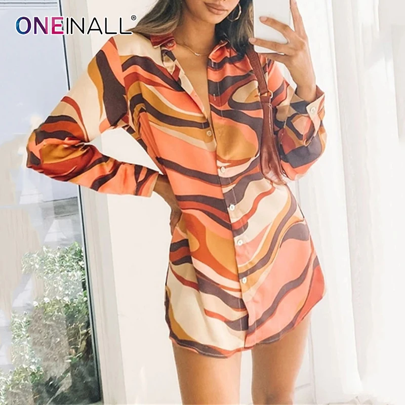 ONEINALL Colorblock Women's Button Through Blouse Lapel Long Sleeve Loose Casual Shirts For Females 2021 Autumn Fashion Clothing
ONEINALL Colorblock Women's Button Through Blouse Lapel Long Sleeve Loose Casual Shirts For Females 2021 Autumn Fashion Clothing