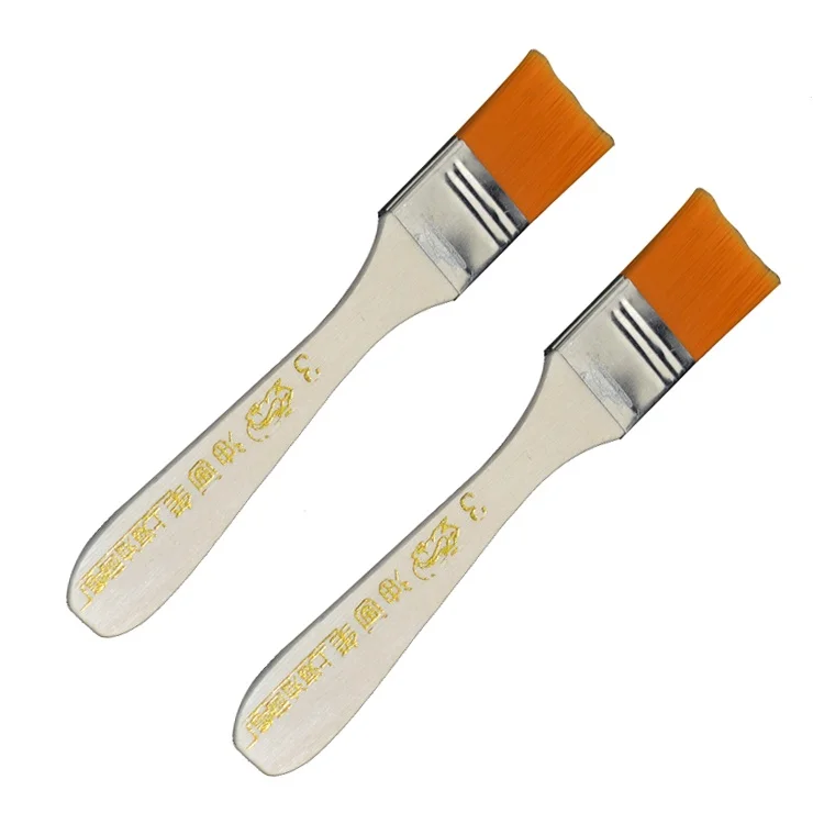 5pcs Orange Bristle Wooden Handle Oil Painting Paint Brush 0.9" Width
5pcs Orange Bristle Wooden Handle Oil Painting Paint Brush 0.9" Width