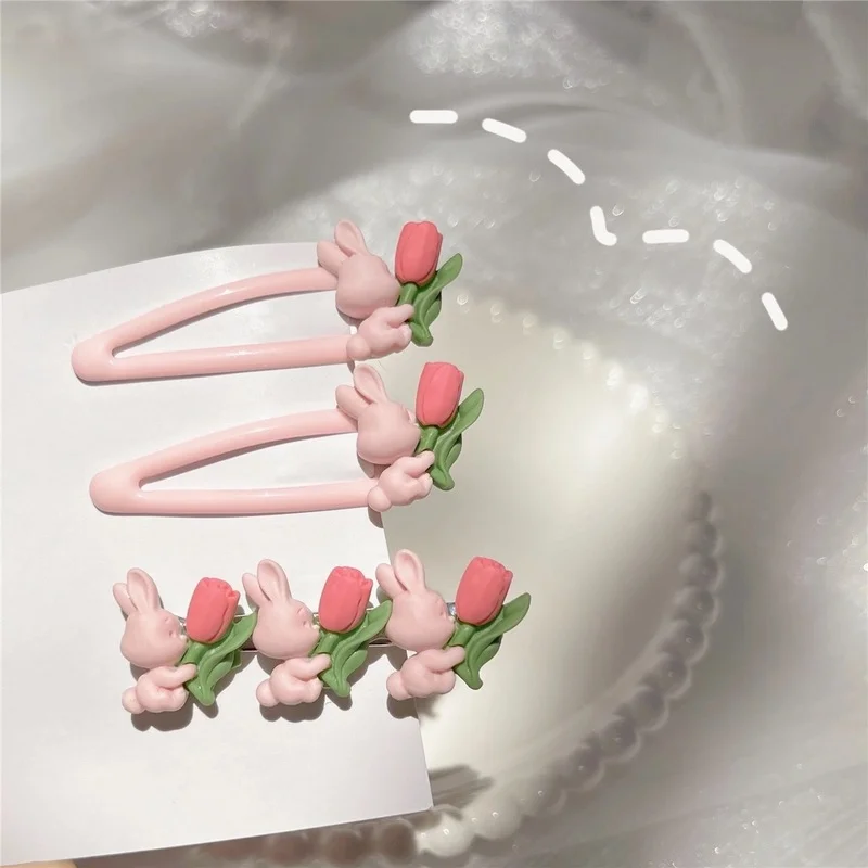 New Tulip Bunny Hairpin Sweet Girl Duckbill Clip Cute Student Headdress Cartoon Hair Clip for Women Fashion Hair Accessories
New Tulip Bunny Hairpin Sweet Girl Duckbill Clip Cute Student Headdress Cartoon Hair Clip for Women Fashion Hair Accessories