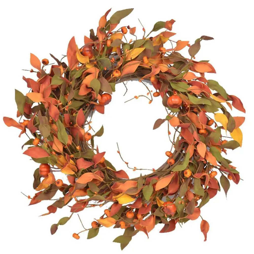 Halloween Autumn Pumpkin Wreath Fall Artificial Rattan Garland Front Door Pendant Harvest Thanksgiving Day Home Decoration
Halloween Autumn Pumpkin Wreath Fall Artificial Rattan Garland Front Door Pendant Harvest Thanksgiving Day Home Decoration