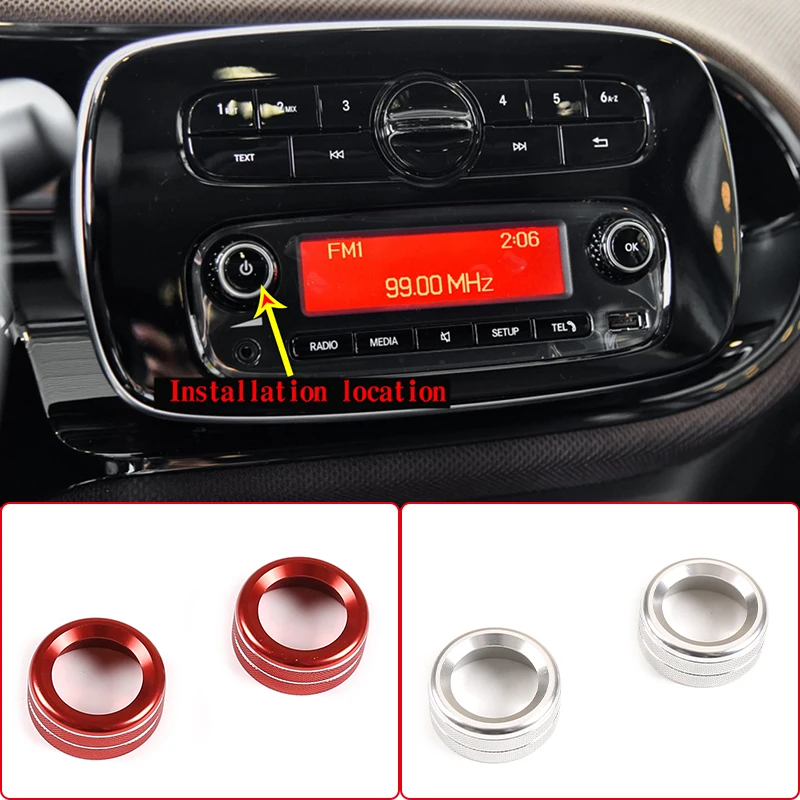 2pcs Car Audio Volume Control Button Knob Circle Decoration Trim Ring Cover For Mercedes-Benz Smart 2016-2021(No Screen Version)
2pcs Car Audio Volume Control Button Knob Circle Decoration Trim Ring Cover For Mercedes-Benz Smart 2016-2021(No Screen Version)