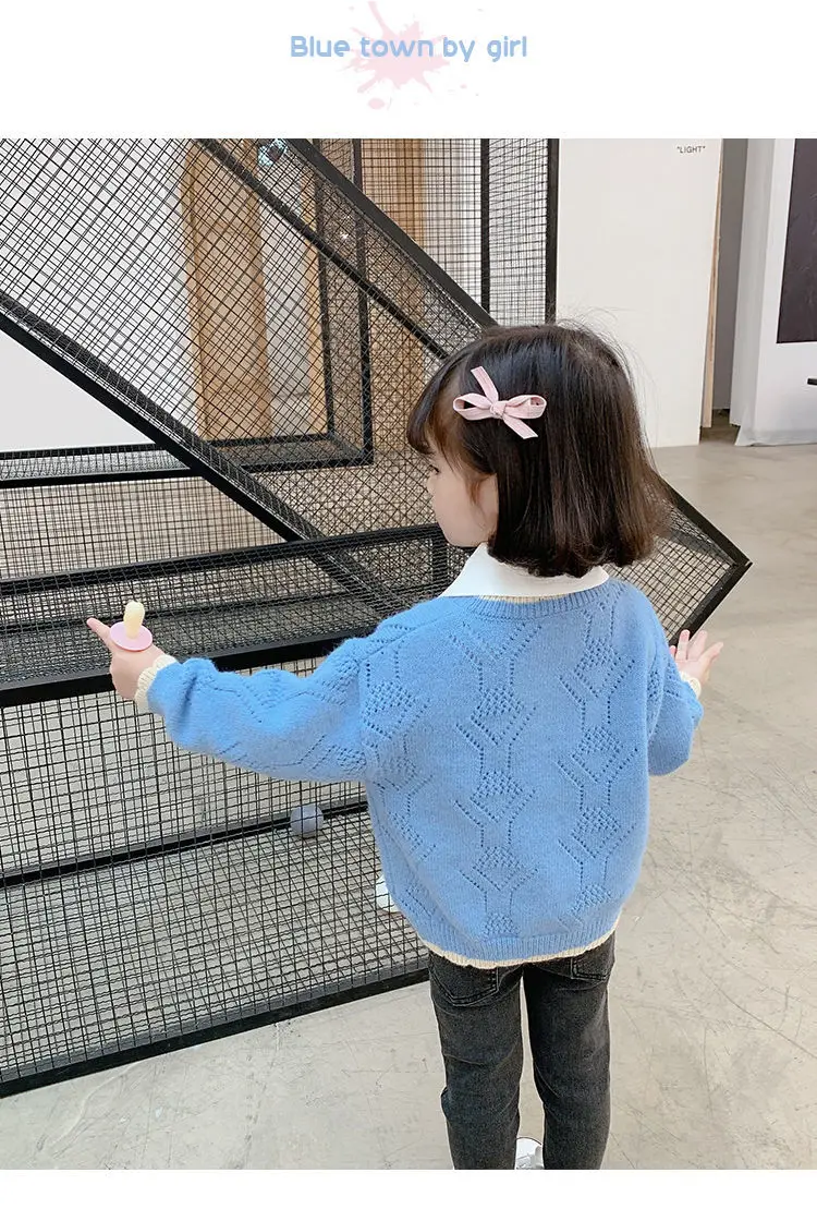 Girls Spring Sweater Jacket 2021 New Korean Style Children's Hollow Knit Cardigan Baby Fashion Jacket
Girls Spring Sweater Jacket 2021 New Korean Style Children's Hollow Knit Cardigan Baby Fashion Jacket