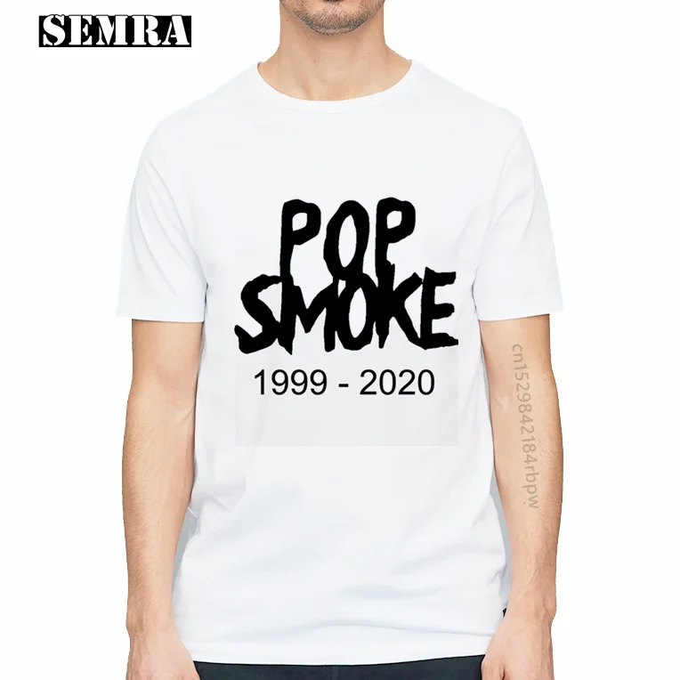 Футболка с принтом хип хоп Raper Pop smoke RIP для мужчин и женщин лето 2020 топы короткими