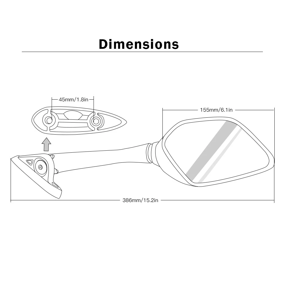 2pcs Motorcycle Side Rear view Mirror Blind Spot Rearview Mirrors For YAMAHA YZF R3 2015-2017 R25 2014-2016 YZF-R3 YZF-R25
2pcs Motorcycle Side Rear view Mirror Blind Spot Rearview Mirrors For YAMAHA YZF R3 2015-2017 R25 2014-2016 YZF-R3 YZF-R25